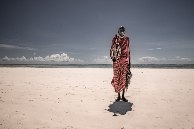 Vendor at a beach near Mombassa