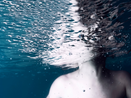 Boy underwater