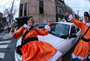 Mummers Stopping Traffic