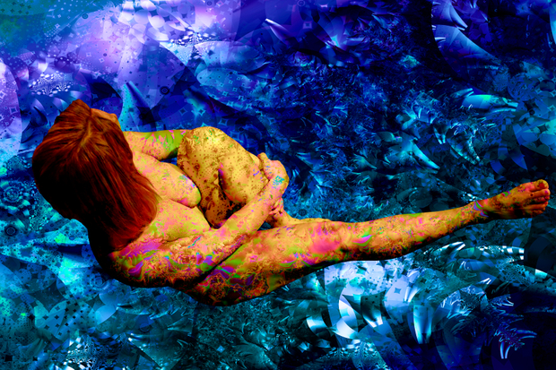 Andromeda on Blue