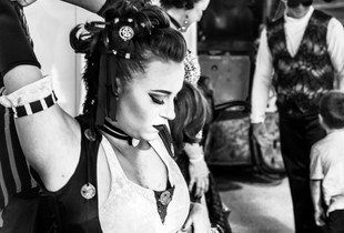 Stretching before a performance