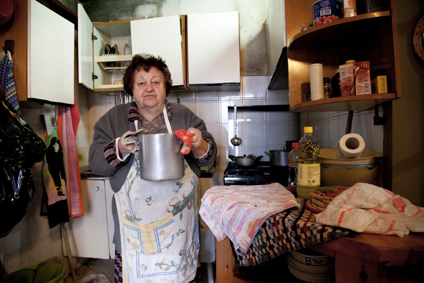 Aunt Janna in the kitchen