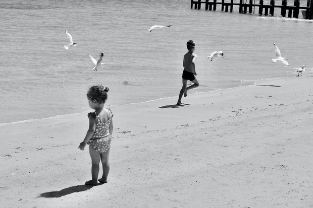 At the beach