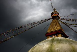 Bodhnath Under Monsoon Skies