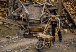 Trabajador de la mina del cerro Rico/ Worker of the Cerro Rico, Potosí.