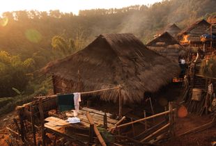 A Lahu-Shi Village at Dawn