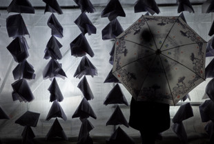 Umbrella waiting girl