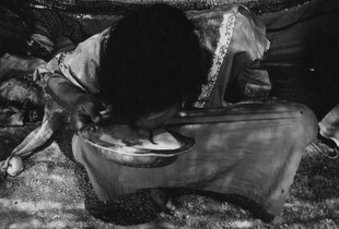 Bedouin Girl Drinking Goat Milk