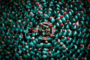 The sky of Human Towers ("Castellers de Vilafranca")