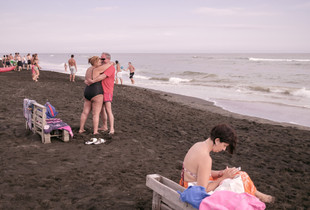 Happy couple on the beach