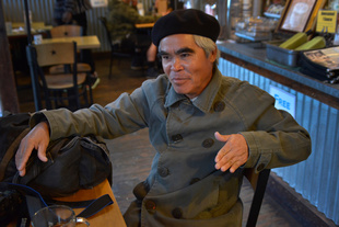 Nick Ut shares coffee and conversation in Venice, CA.