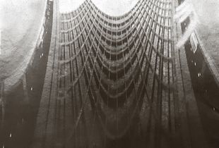 Large format Anamorphic pinhole shot of Tel-Aviv municipality building