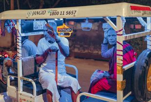 From the rickshaw.