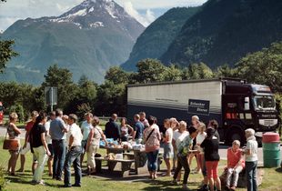 Taking A Break At A Motorway Rest Stop