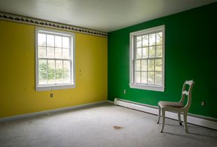 Furniture  left behind inside a foreclosed home in Plympton, Massachussets, United States