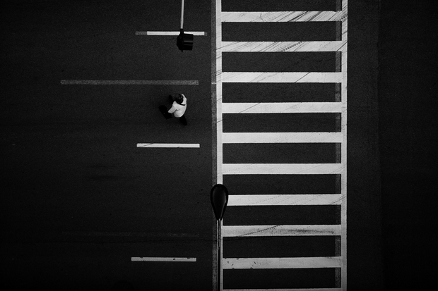 Chicago Crosswalk Overhead