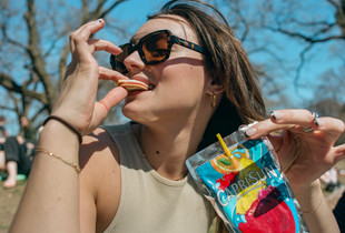 Ex-lover eating at the park