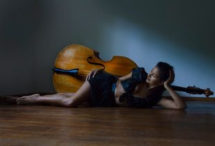 Candi with her bass