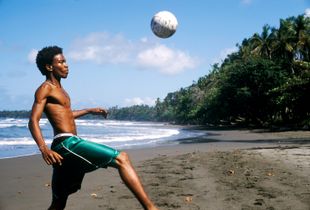 Edwin in Cahuita Beach, Costa Rica
