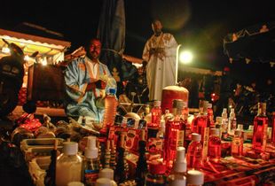 The Magic Potion Seller. Jma El Fna , Marrakech