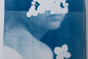 Self-portrait in blue