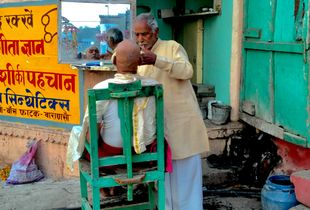Barber on the Ganges Ghat