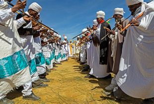 Celebrations in white for the Genna, the Ethiopian Christmas