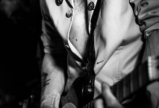 The guitarist of The Bombsite Kids