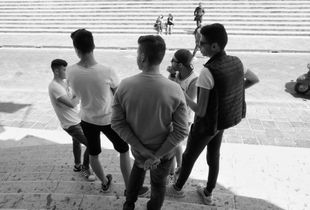 Teens hanging around