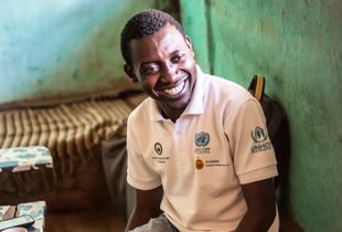 Adonis, a Congolese refugee inside Nakivale refugee settlement