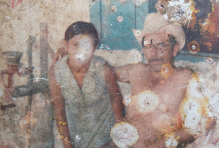Maita and Marcelino in their first house