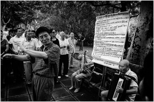 Shanghai - Singing revolution songs, China