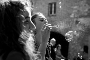 Soap bubbles.