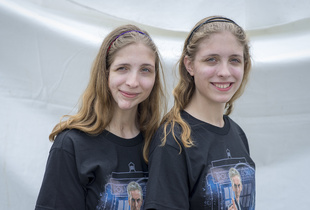 Twins Days 2015. Hannah and Maegan Scheib (17), both play the violin.