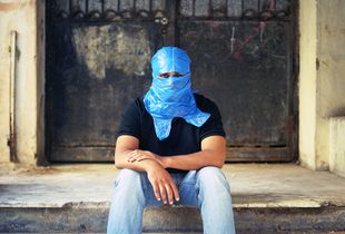 Blue Bag, Beirut 2010 #008 (from the Series Blue Bag 2007-2016)