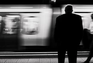 "The man who waits" - Embankment Station, London
