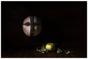 Still Life with Songye Mask and Apple