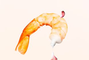 Creamy garlic prawns
