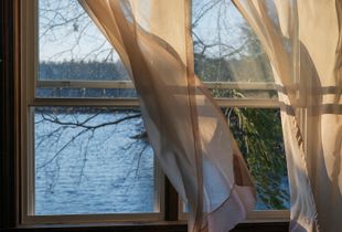 Last Light of the Day Leaving Bedroom Window Overlooking Lake Alexander (The World You Woke To), 2016