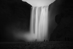 Waterfall under the storm