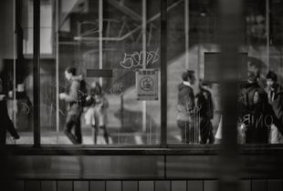 Loneliness separated by glass