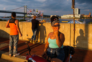 Motorcyclists in Penn's Landing