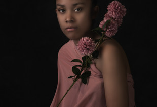 Girl with flowers
