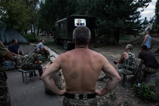 Moments away from the front line