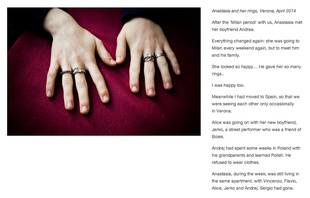 Anastasia and her rings, Verona, April 2014