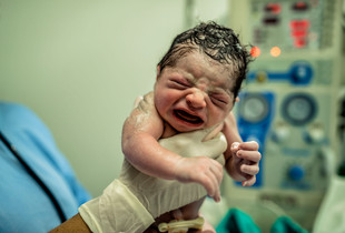 Portrait of new born baby