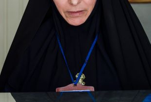 Woman with indigo