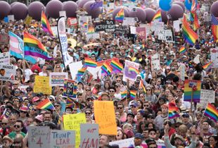 100,000 Protesters at #RESISTMARCH, Los Angeles, June 10, 2017