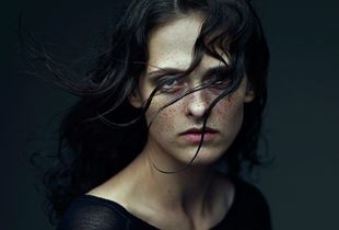 portrait of a girl with black hair