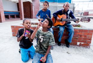 Street musicians in Muizenberg